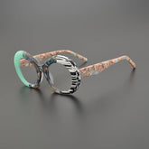 Ring Acetate Oversized Glasses Frame Geometric Frames Southood Matte Green Brown